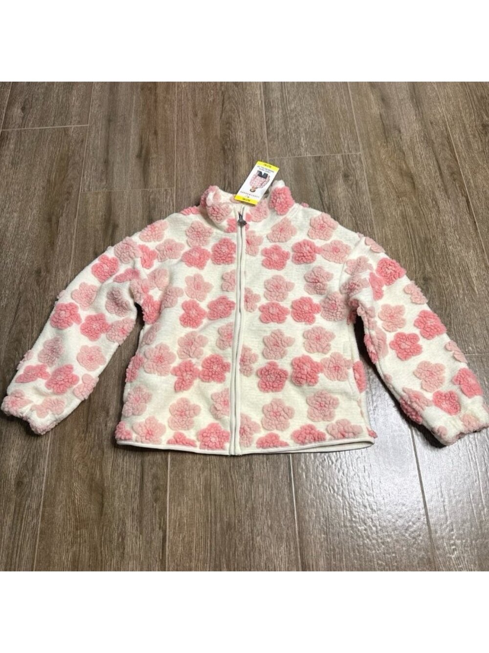NWT Lucky Brand Girls Pink Full Zip Hoodie Size 7/8
